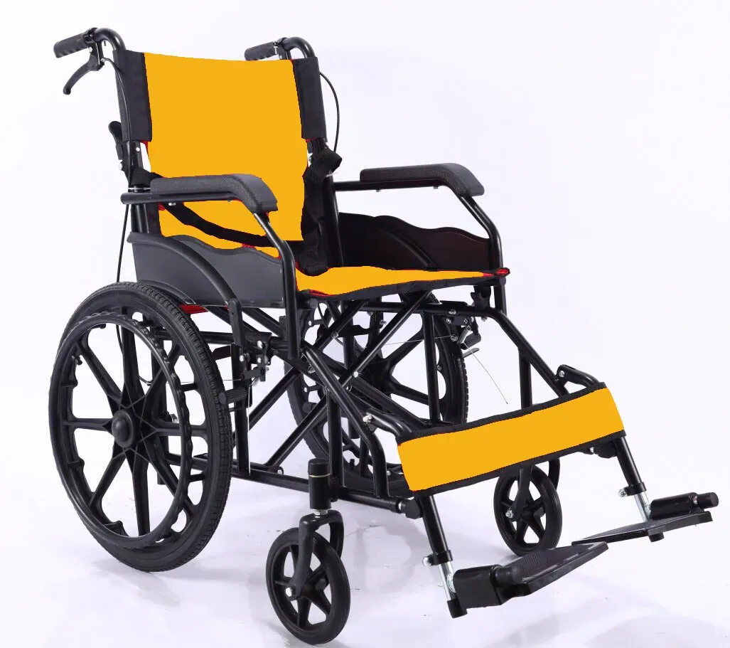 Black Wheelchair Lightweight 20" Black Self-Propelled Folding Wheelchair for view 7