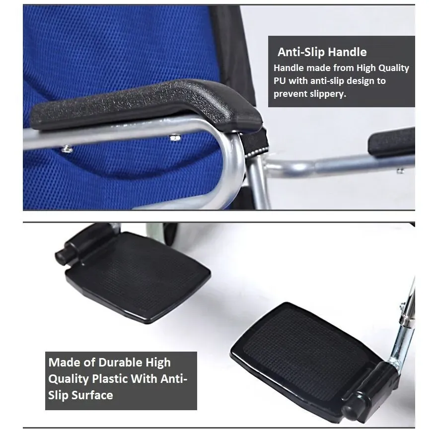 Black Wheelchair Lightweight 20" Black Self-Propelled Folding Wheelchair for view 9