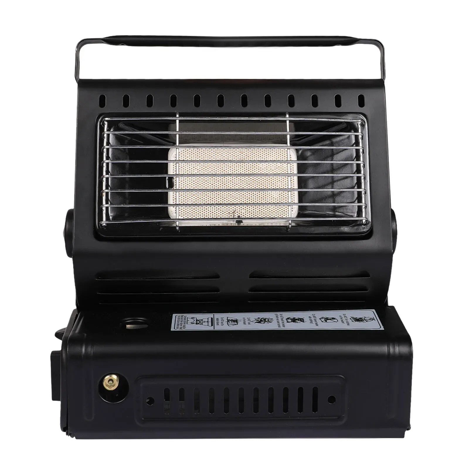Portable Butane Gas Heater in Black for Camping, Hiking, and Outdoor Use - Red view 3