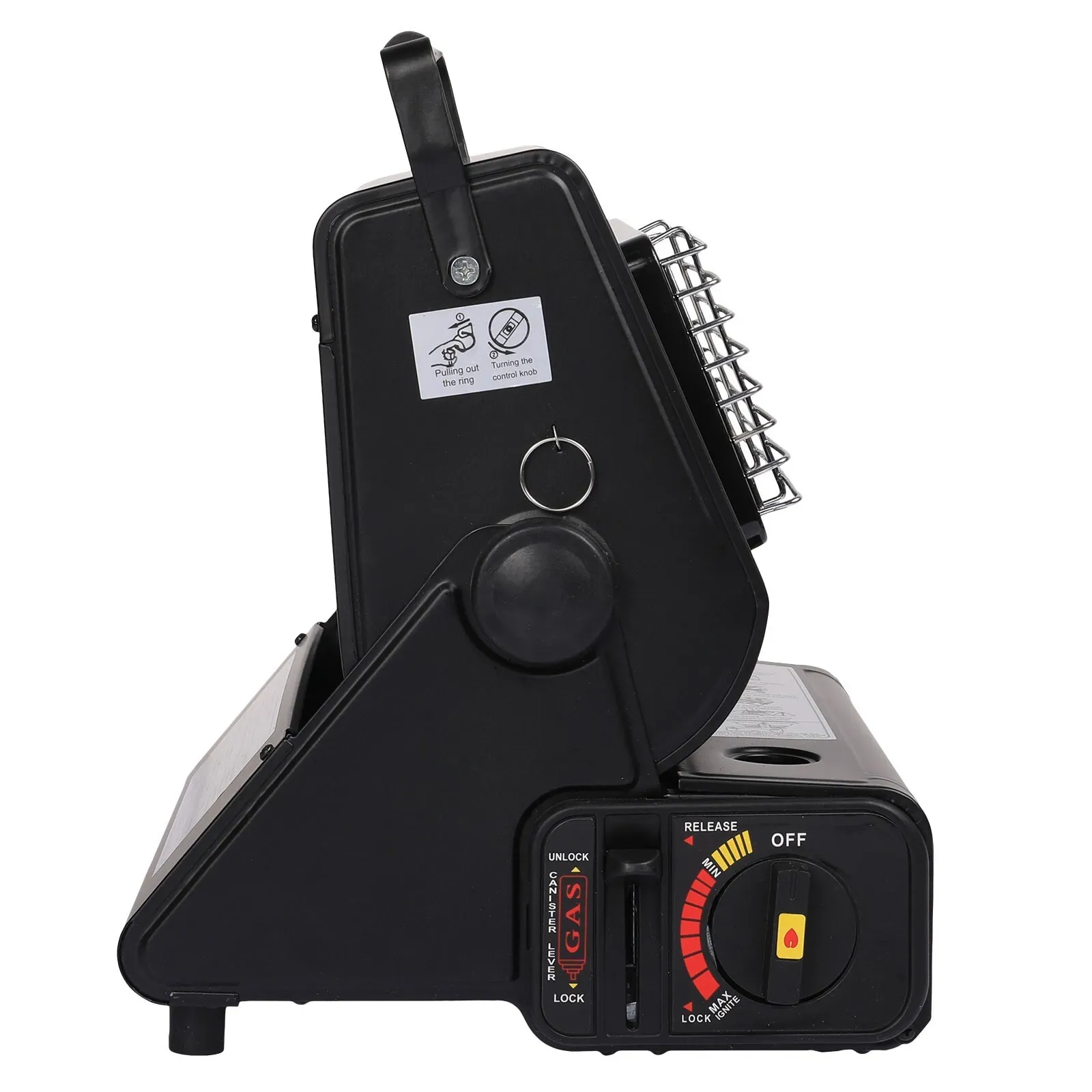 Portable Butane Gas Heater in Black for Camping, Hiking, and Outdoor Use view 6
