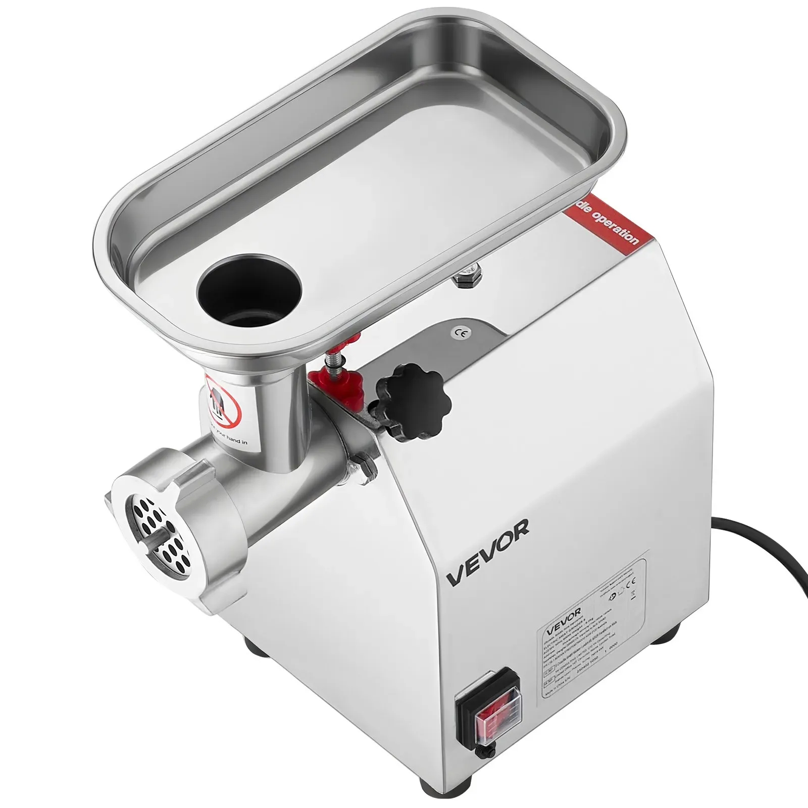 Commercial Electric Meat Grinder, Stainless Steel, 2.04 kg/Min, Sausage Stuffer view 3