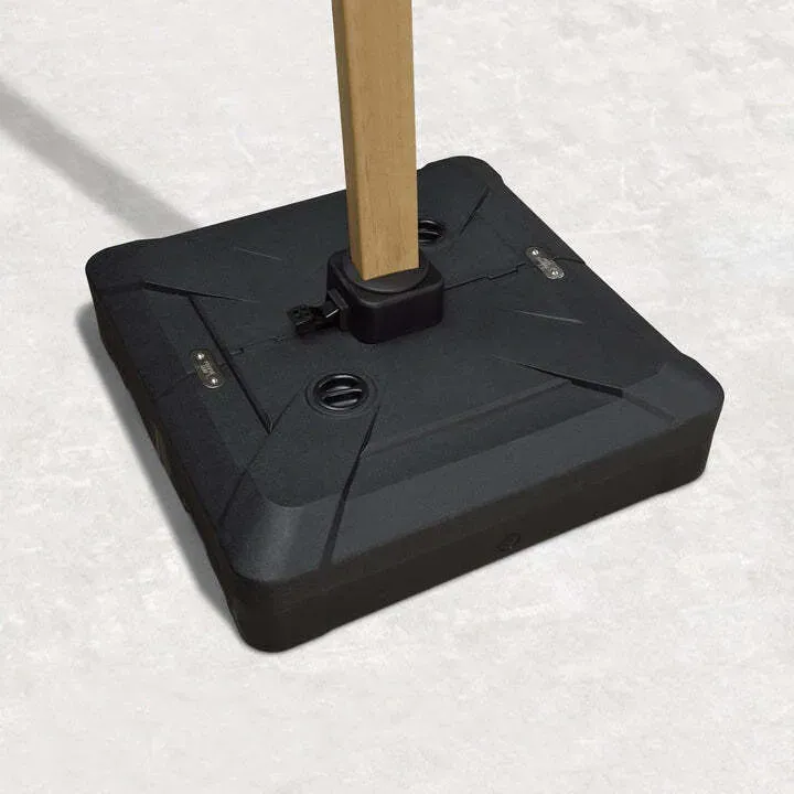 82cm Black Offset Patio Umbrella Base - Sand/Water Filled Square view 5