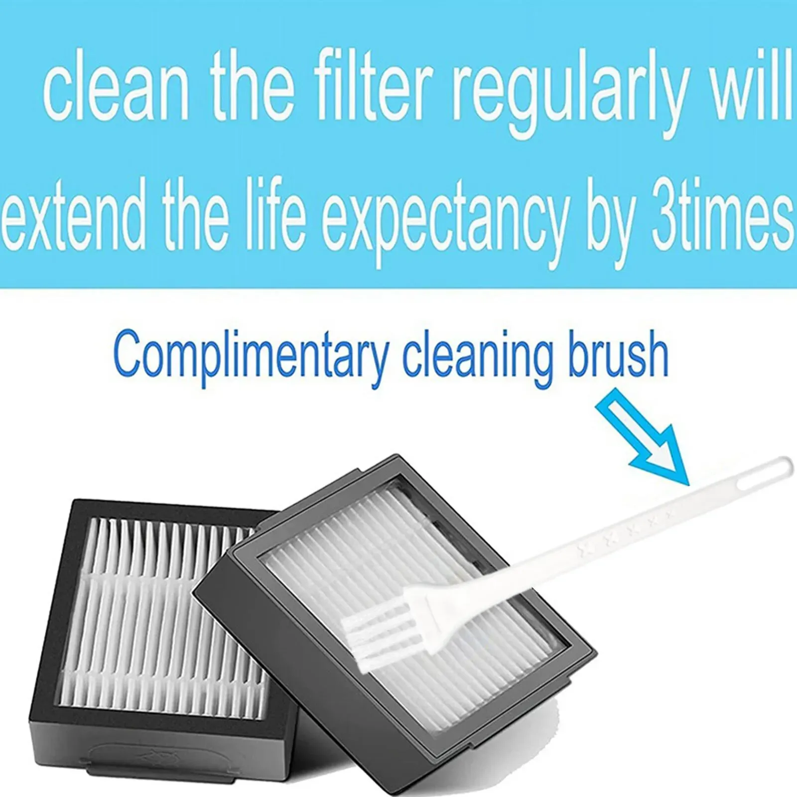 Replacement Filter Brush Parts Set for iRobot Roomba E Series and I Series view 10