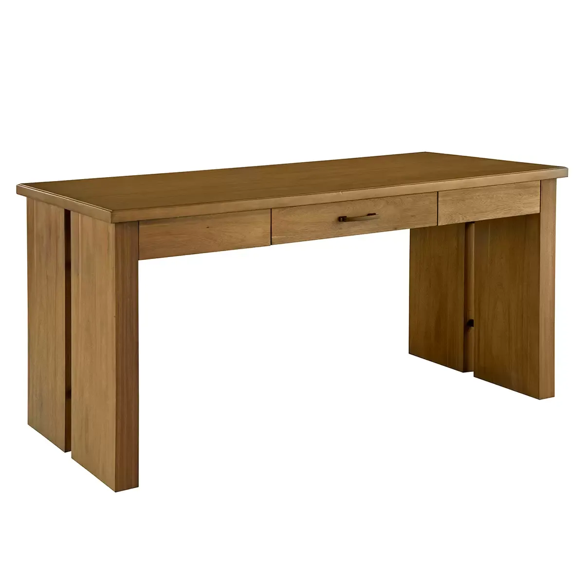 Writing Desk in Acacia Hue with Rubberwood Construction and Dovetail Drawers view 2