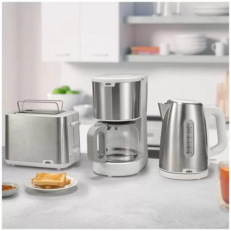 Toaster White 2-Slot with Integrated Bun Warmer and 8 Browning Settings view 3