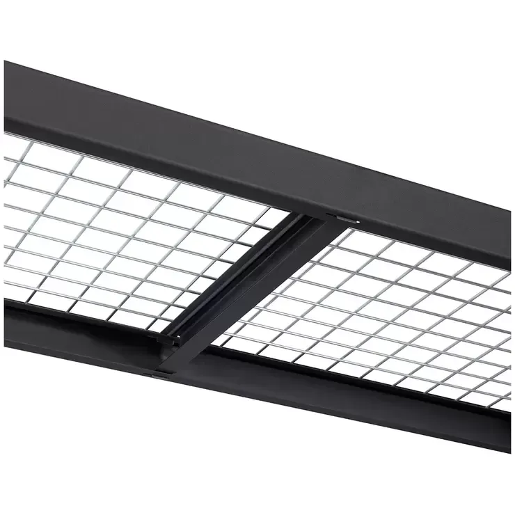 Black Industrial Rack with Interlocking Wire Deck, Heavy Duty Steel Construction view 2