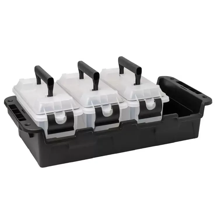 Stackable Grey Multipurpose Storage Container 4 Pack with Waterproof Gasket