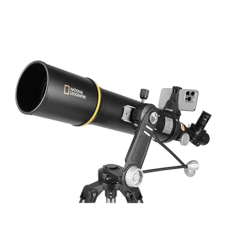 Black 102mm Astrophotography StarApp Telescope with Smartphone Adapter and Tripod view 7