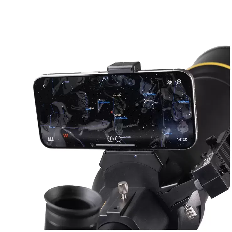Black 102mm Astrophotography StarApp Telescope with Smartphone Adapter and Tripod view 9