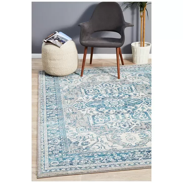 Blue Indoor Rug 400 x 300cm - Soft Material for Home Use view 6