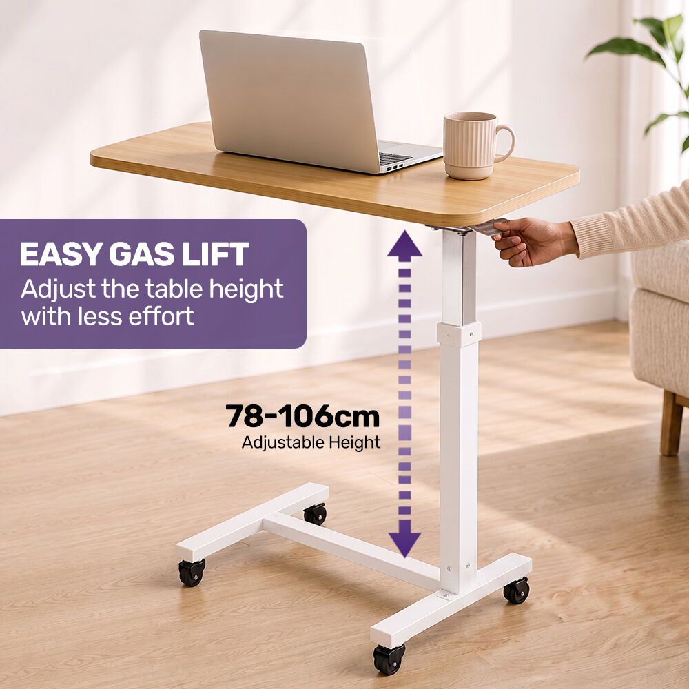 EQUIPMED Overbed Table with Gas Lift view 2