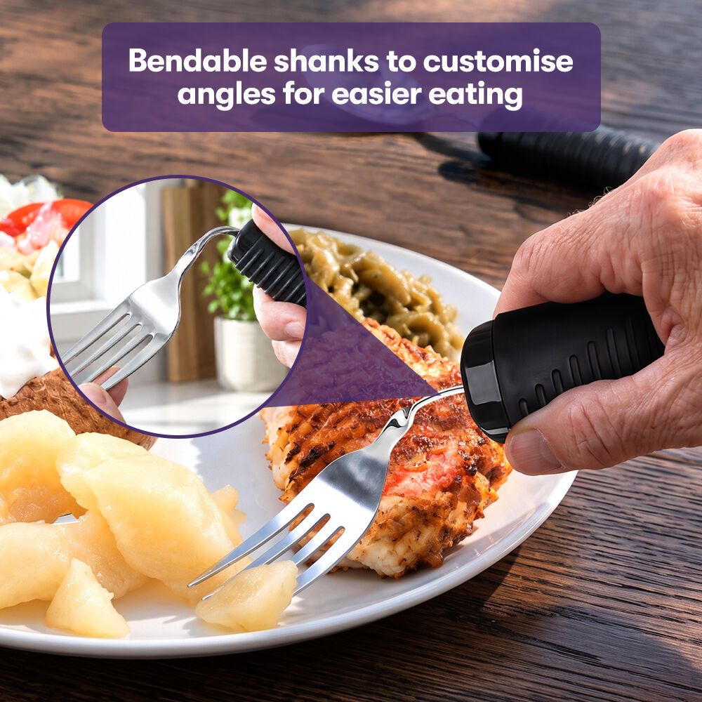 EQUIPMED Adaptive Non-slip Grip Cutlery Set view 4