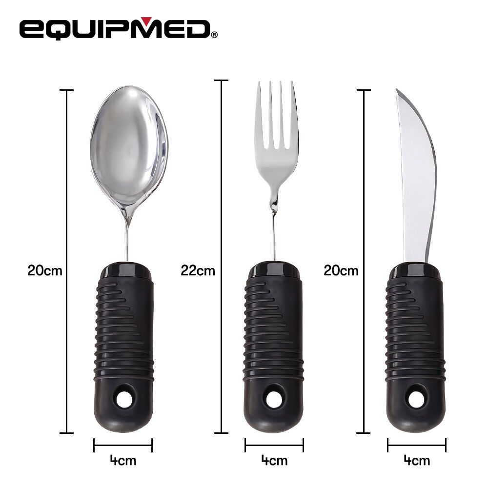 EQUIPMED Adaptive Non-slip Grip Cutlery Set view 6