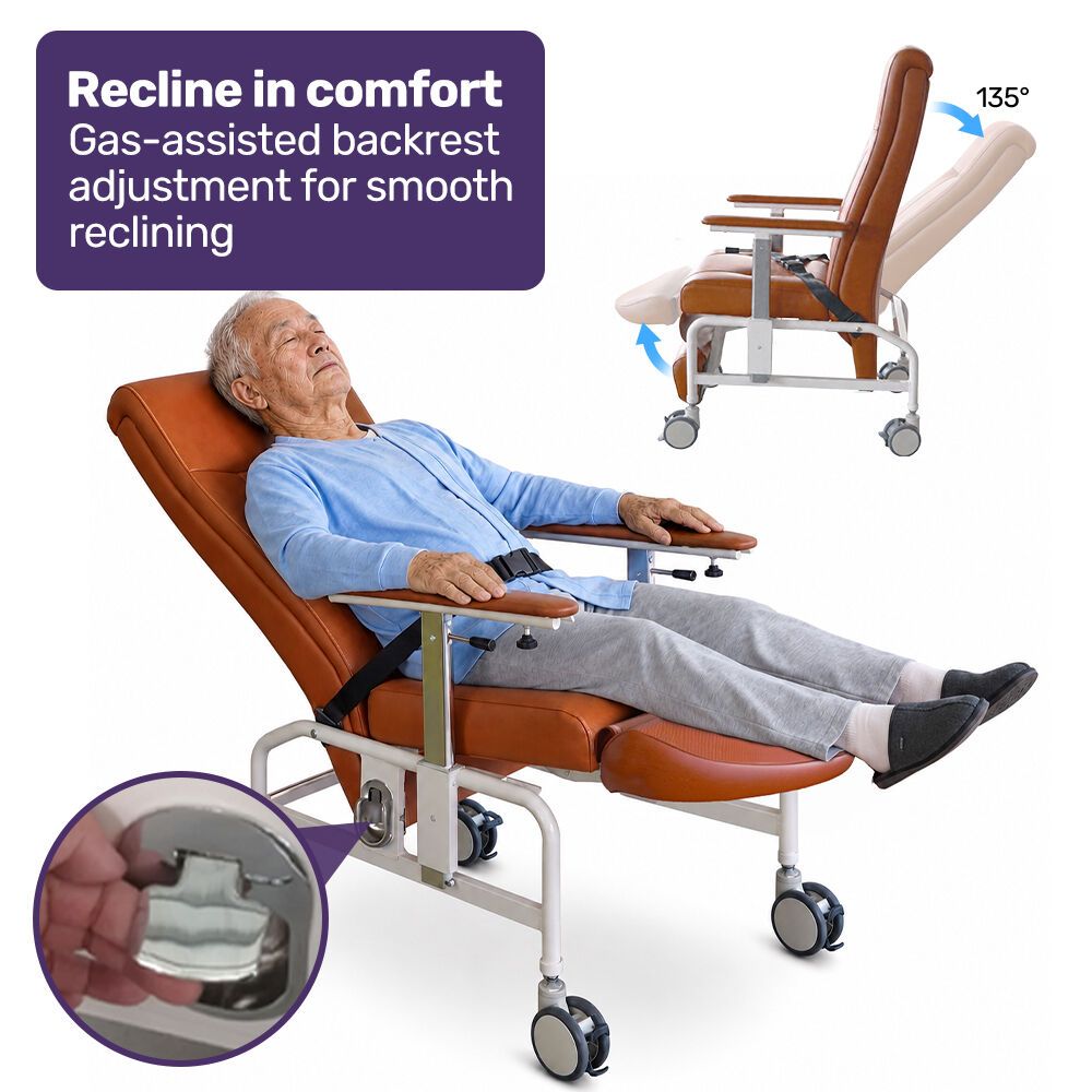 EQUIPMED Mobile High-Back Reclining Day Chair view 3