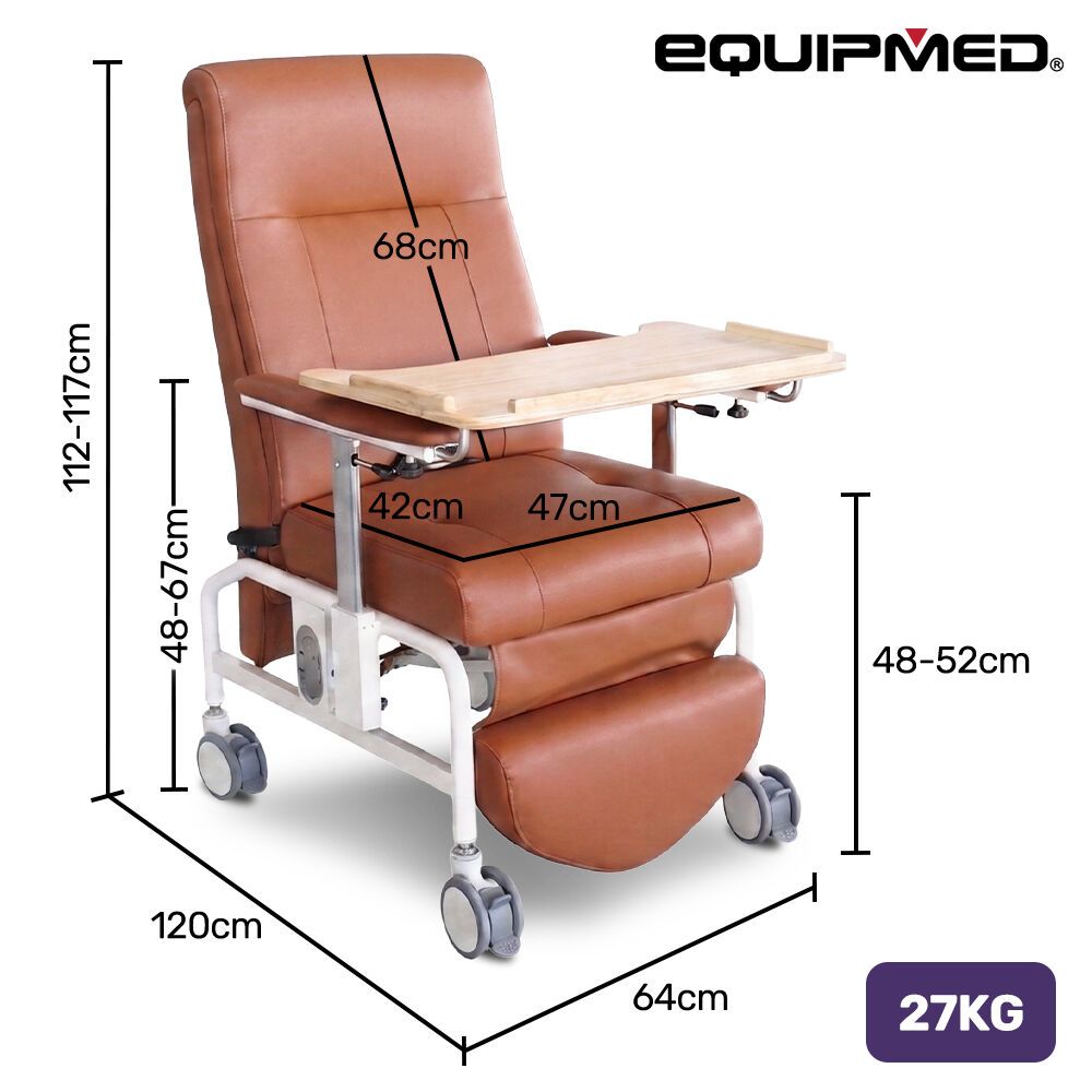 EQUIPMED Mobile High-Back Reclining Day Chair view 11