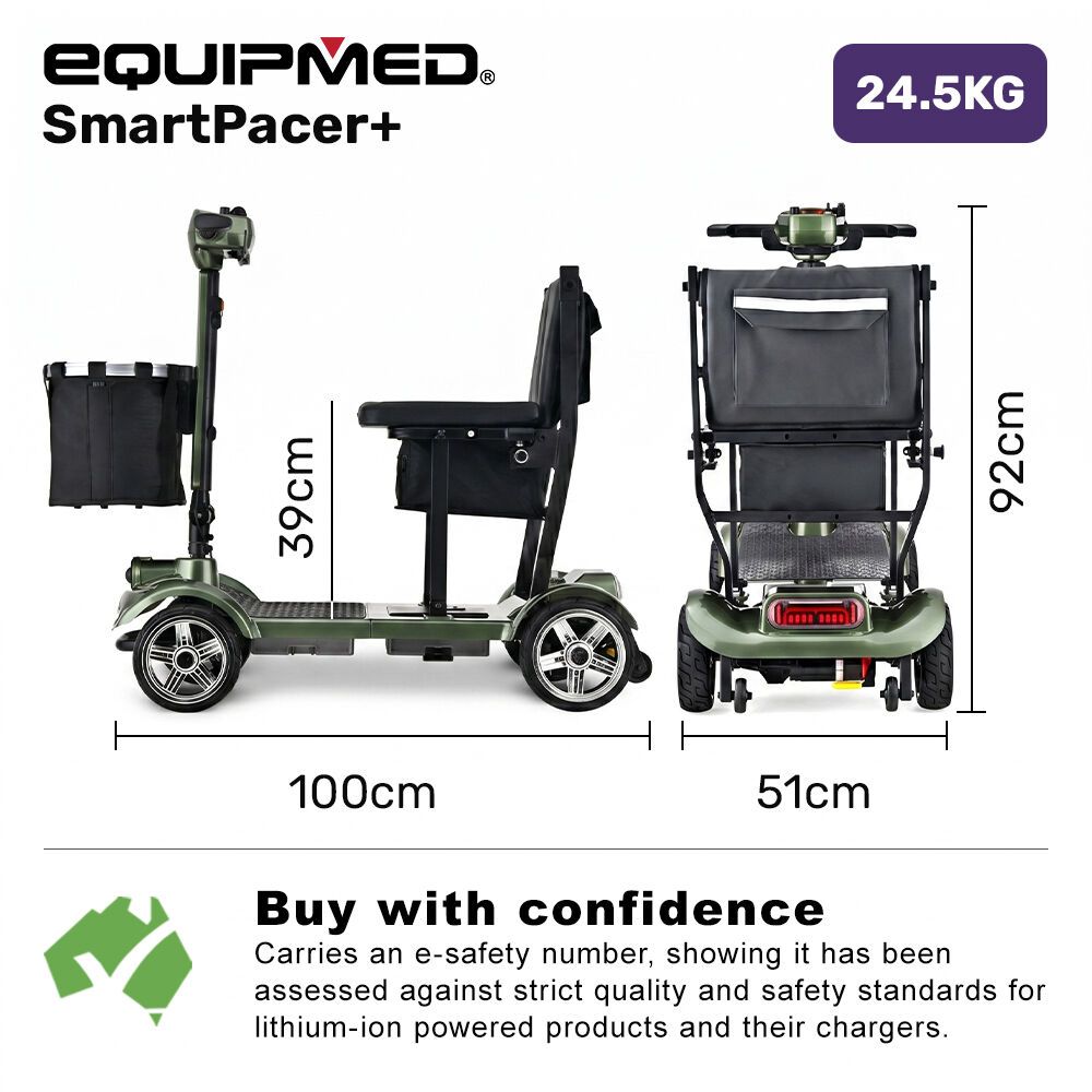 EQUIPMED SmartPacer+ Ultra-Lightweight Mobility Scooter w/ Li-ion Battery view 13