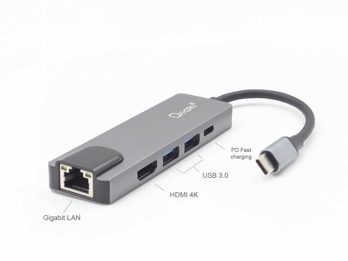 OXHORN AD-U31-LHUC USB3.1 Type C Multi Adapter (5-in-1) view 4