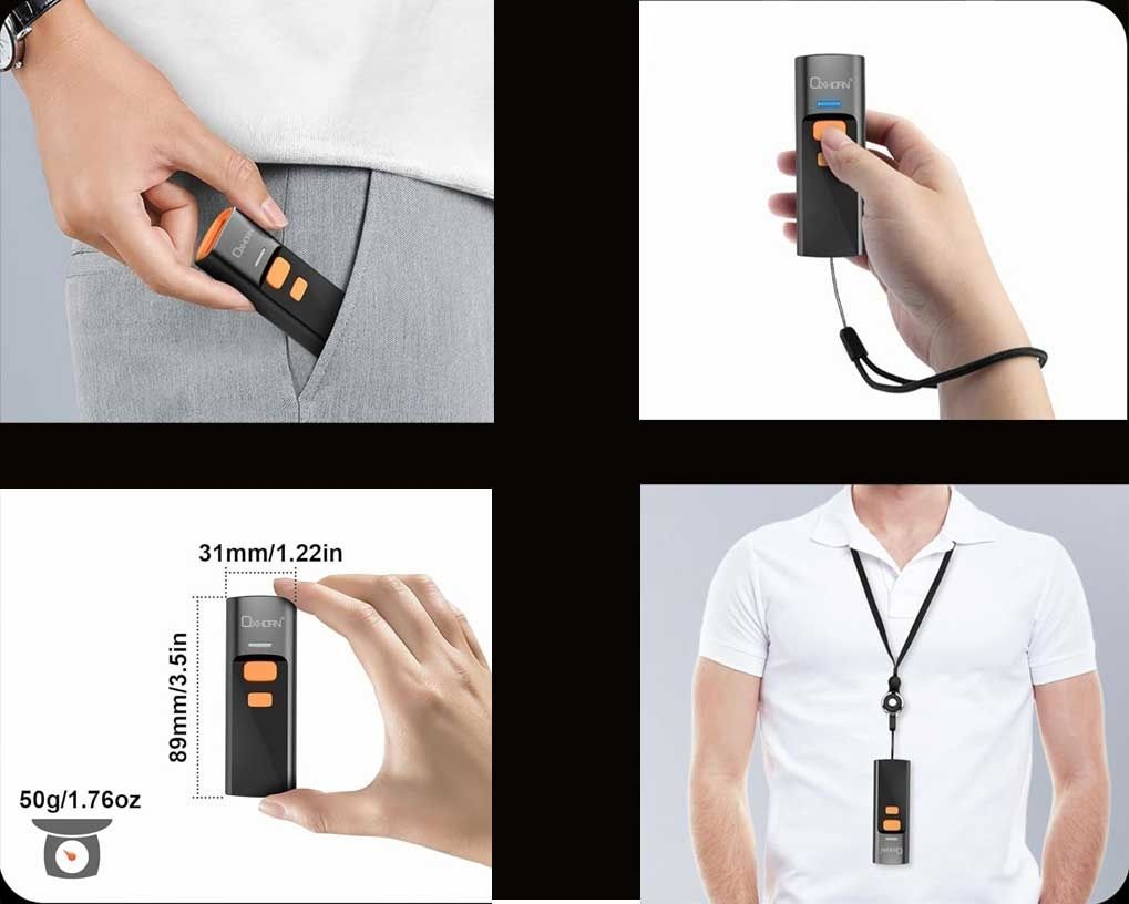 OXHORN UB-D203 Mini Wireless 2D Barcode Scanner view 5
