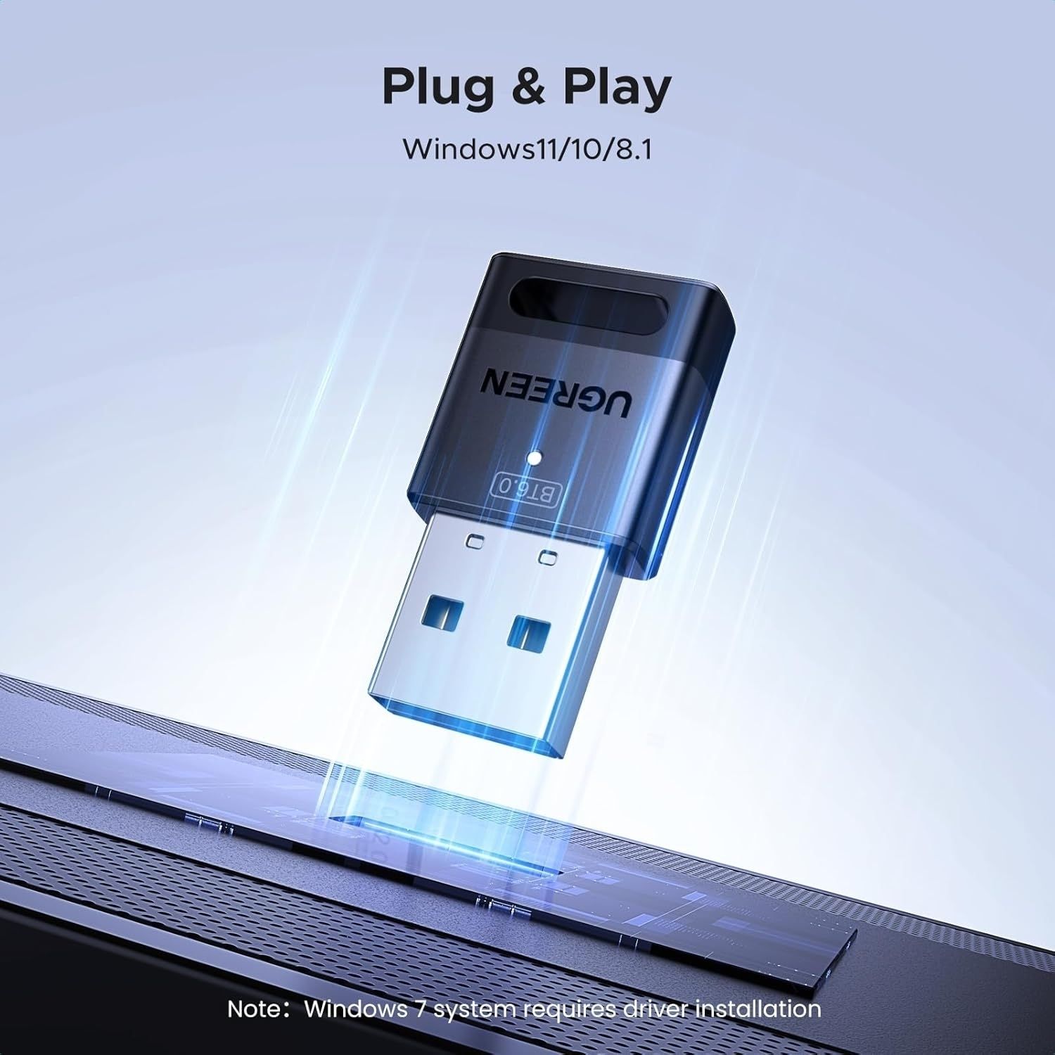 UGREEN 75073 Bluetooth 6.0 USB Dongle Adapter 20m Range view 3
