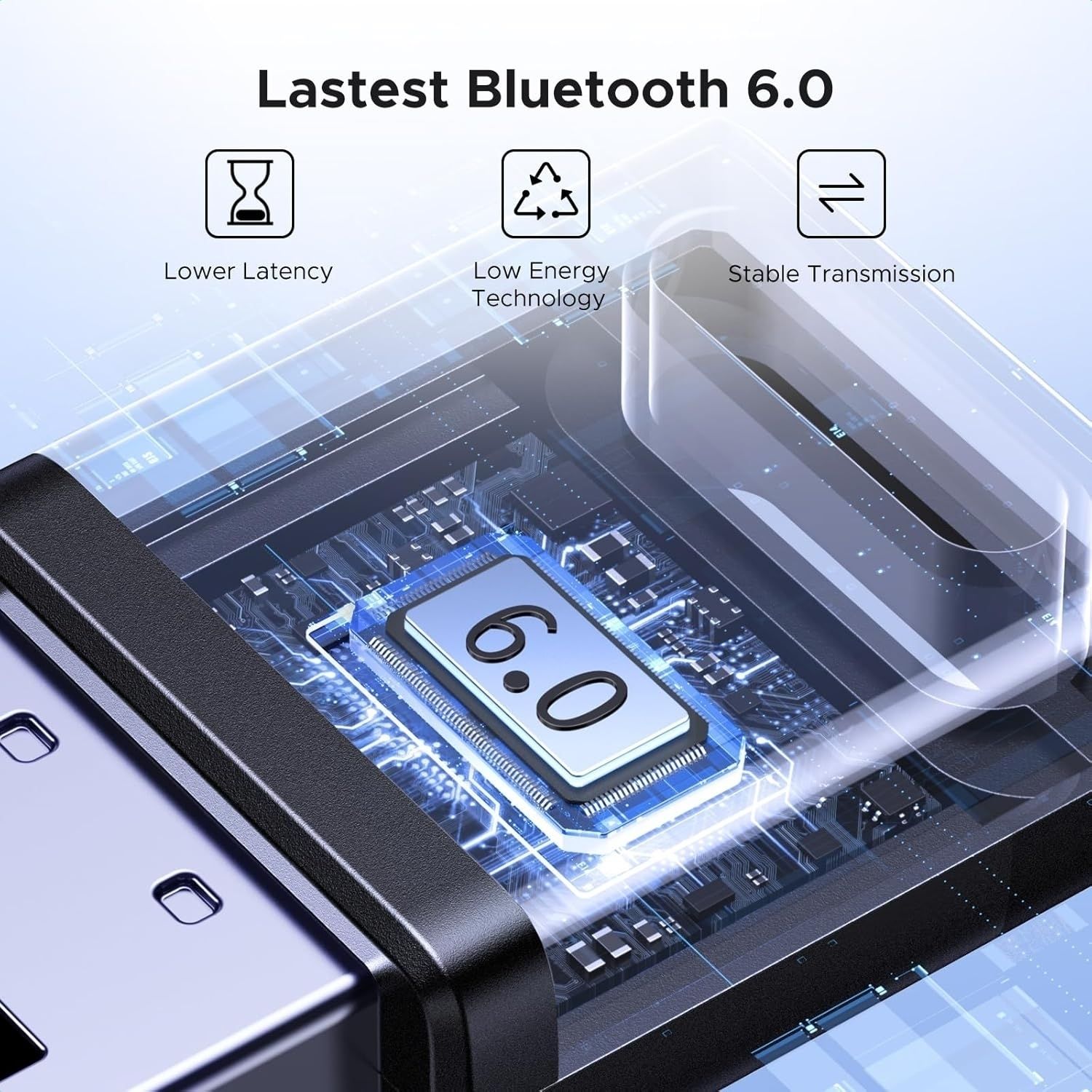UGREEN 75073 Bluetooth 6.0 USB Dongle Adapter 20m Range view 7