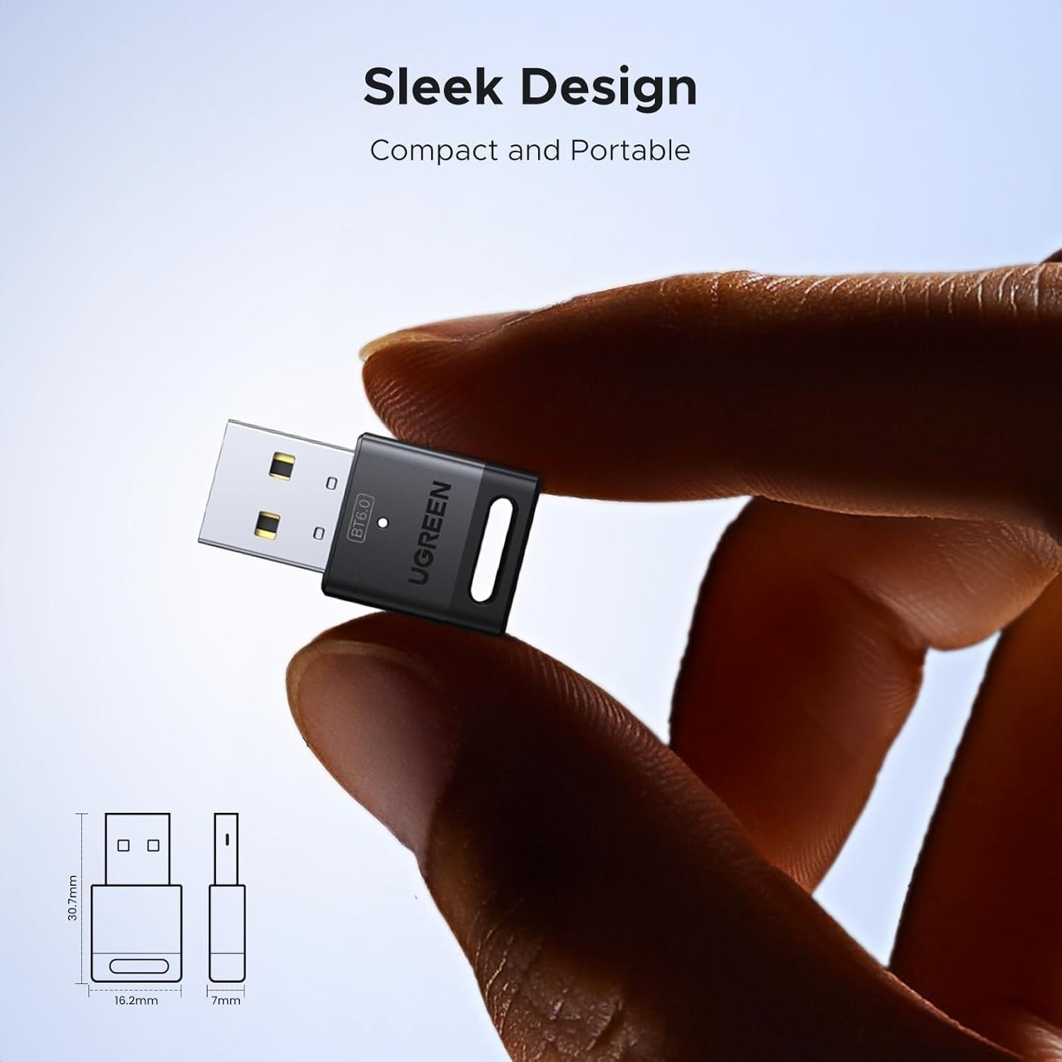 UGREEN 75073 Bluetooth 6.0 USB Dongle Adapter 20m Range view 8