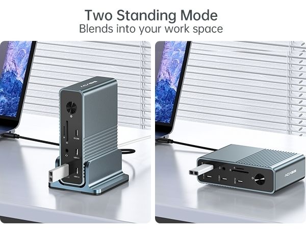 ACASIS DS-7A15 15-in-1 USB-C Dock Triple 4K HDMI DP 10Gbps PD Docking Station view 8