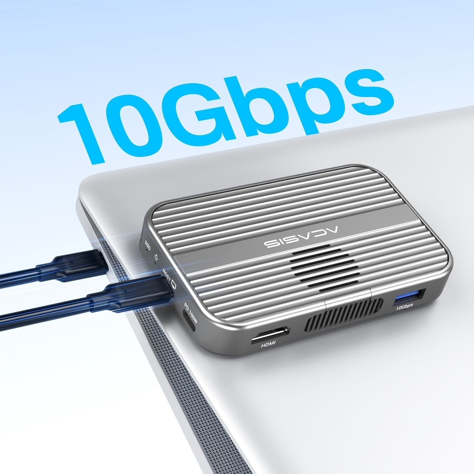 ACASIS EC1401 SSD+ 6-in-1 USB-C Docking Hub 10Gbps HDMI 4K 60Hz view 3