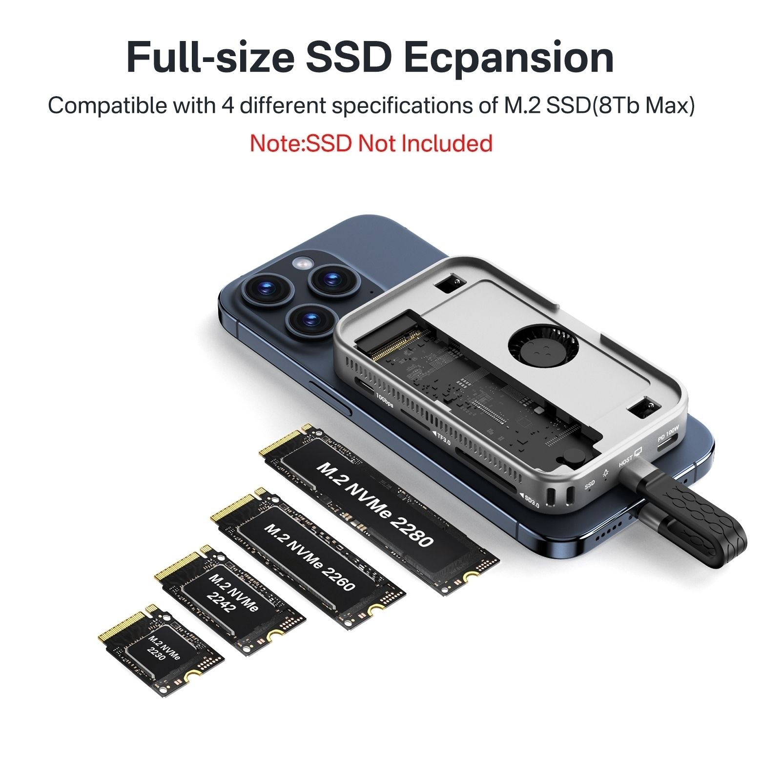 ACASIS EC1401 SSD+ 6-in-1 USB-C Docking Hub 10Gbps HDMI 4K 60Hz view 7