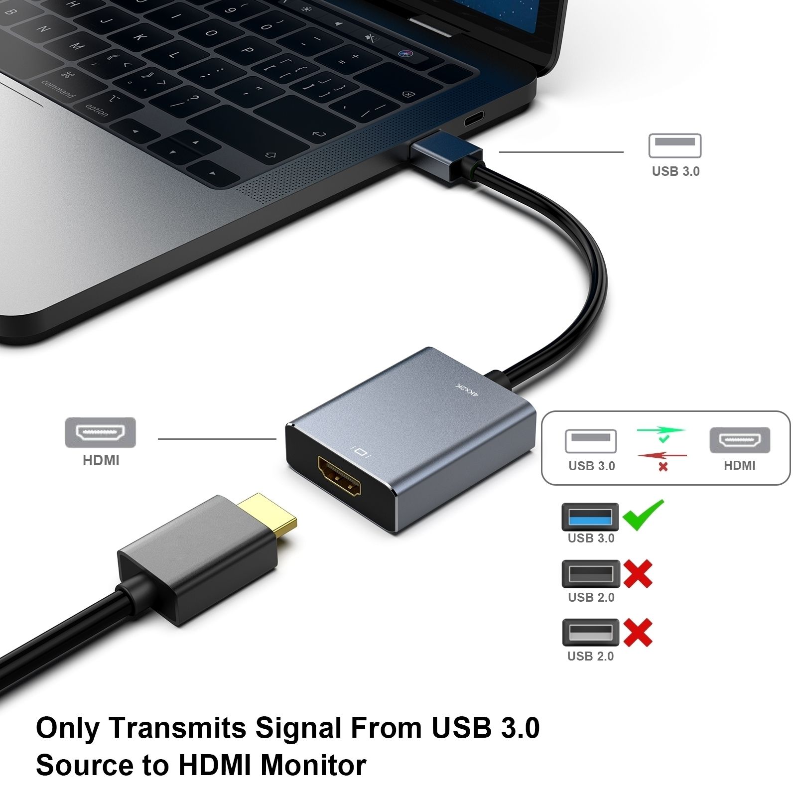 BENFEI 000334GY USB 3.0 to HDMI Adapter view 4