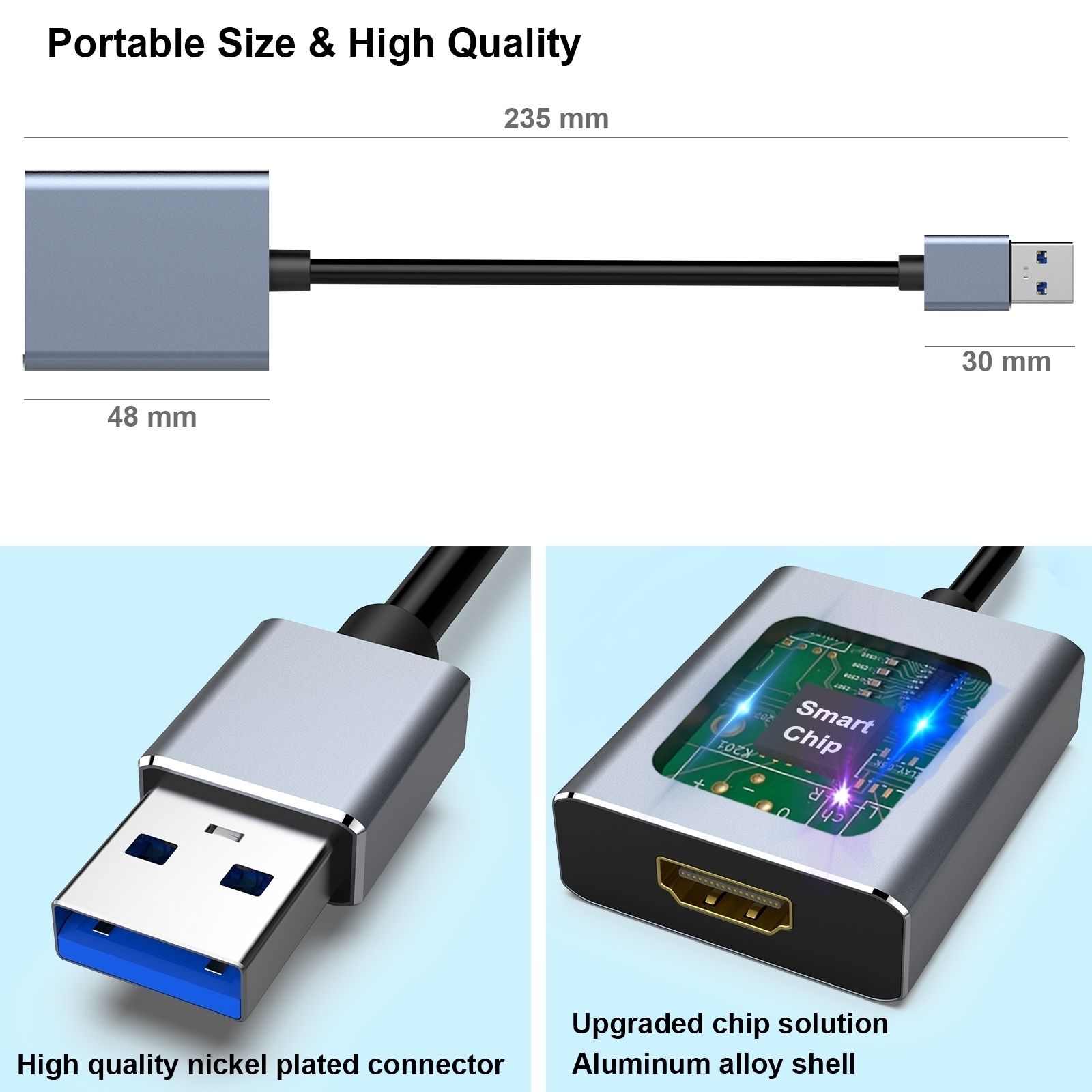 BENFEI 000334GY USB 3.0 to HDMI Adapter view 7