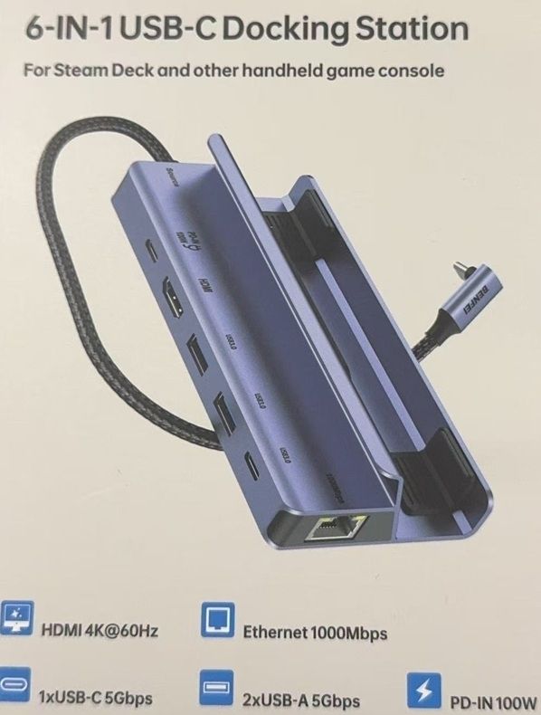 BENFEI 000492GY 6 in 1 Docking 1xHDMI 4K view 2
