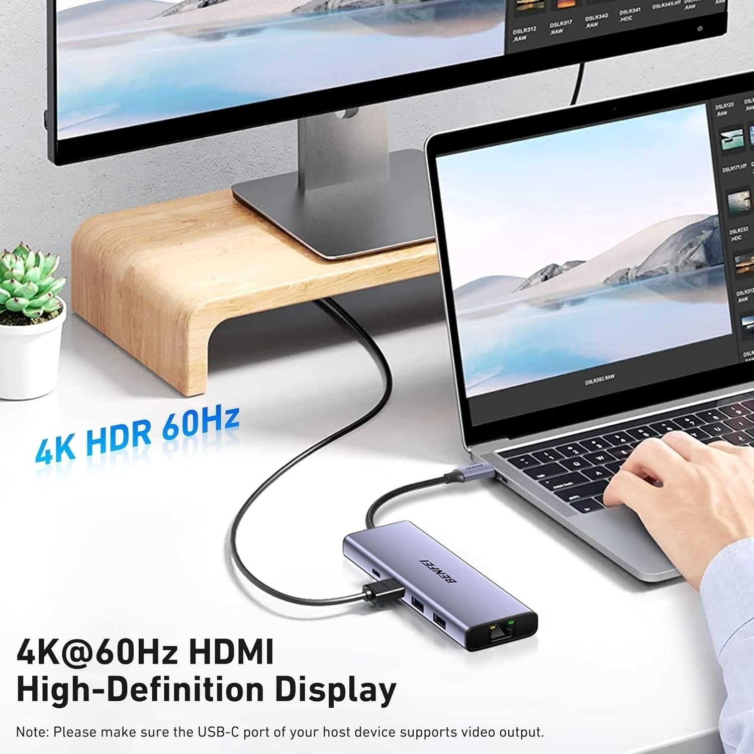 BENFEI 000495GY 10-in-1 USB C Hub 4K HDMI + RJ45 + 100W PD + USB-C + USB x 4 view 7