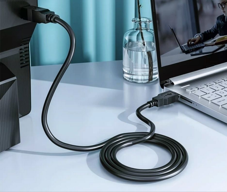 HP DHC-PT100-1.5M USB-A to USB-B v2.0 cable 1.5M Black view 6