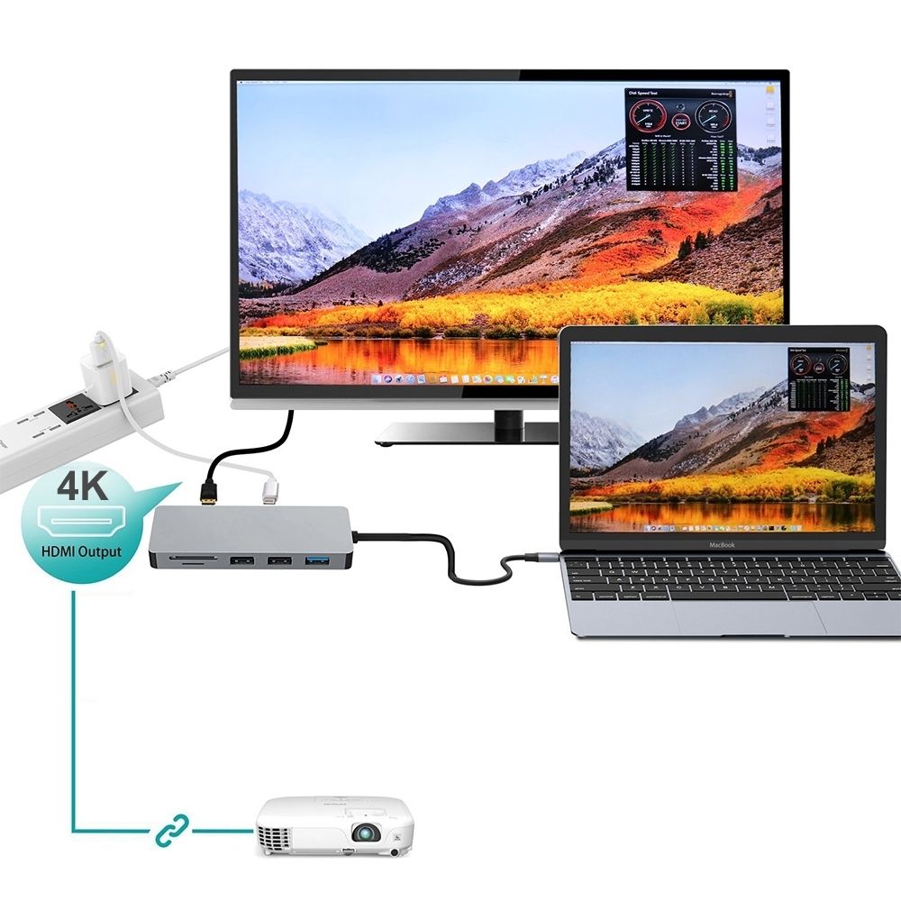 INTACT 9822T USB-C 7-in-1 Multifunction Adapter view 3