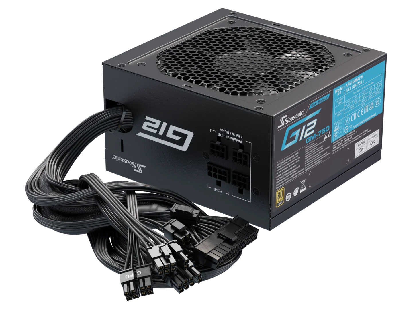Seasonic 750W G12 V1.5 GM-750 Semi-Modular 80 PLUS Gold ATX PSU