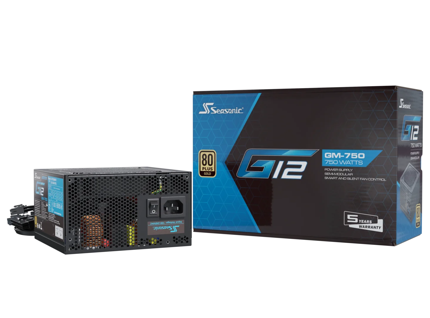 Seasonic 750W G12 V1.5 GM-750 Semi-Modular 80 PLUS Gold ATX PSU view 6
