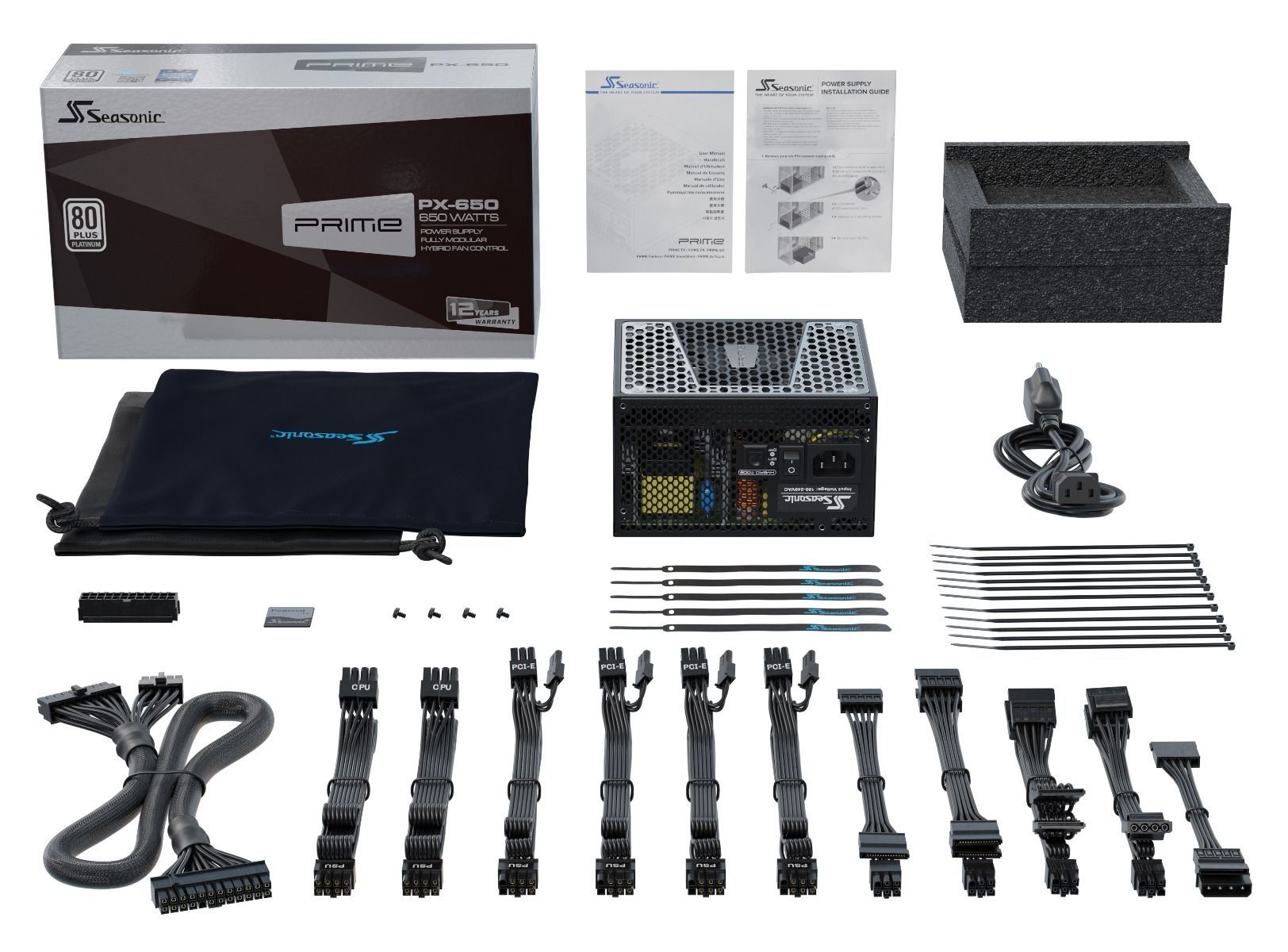 SeaSonic 650W PRIME PX-650 Platinum PSU (SSR-650PD2) (OneSeasonic) view 4