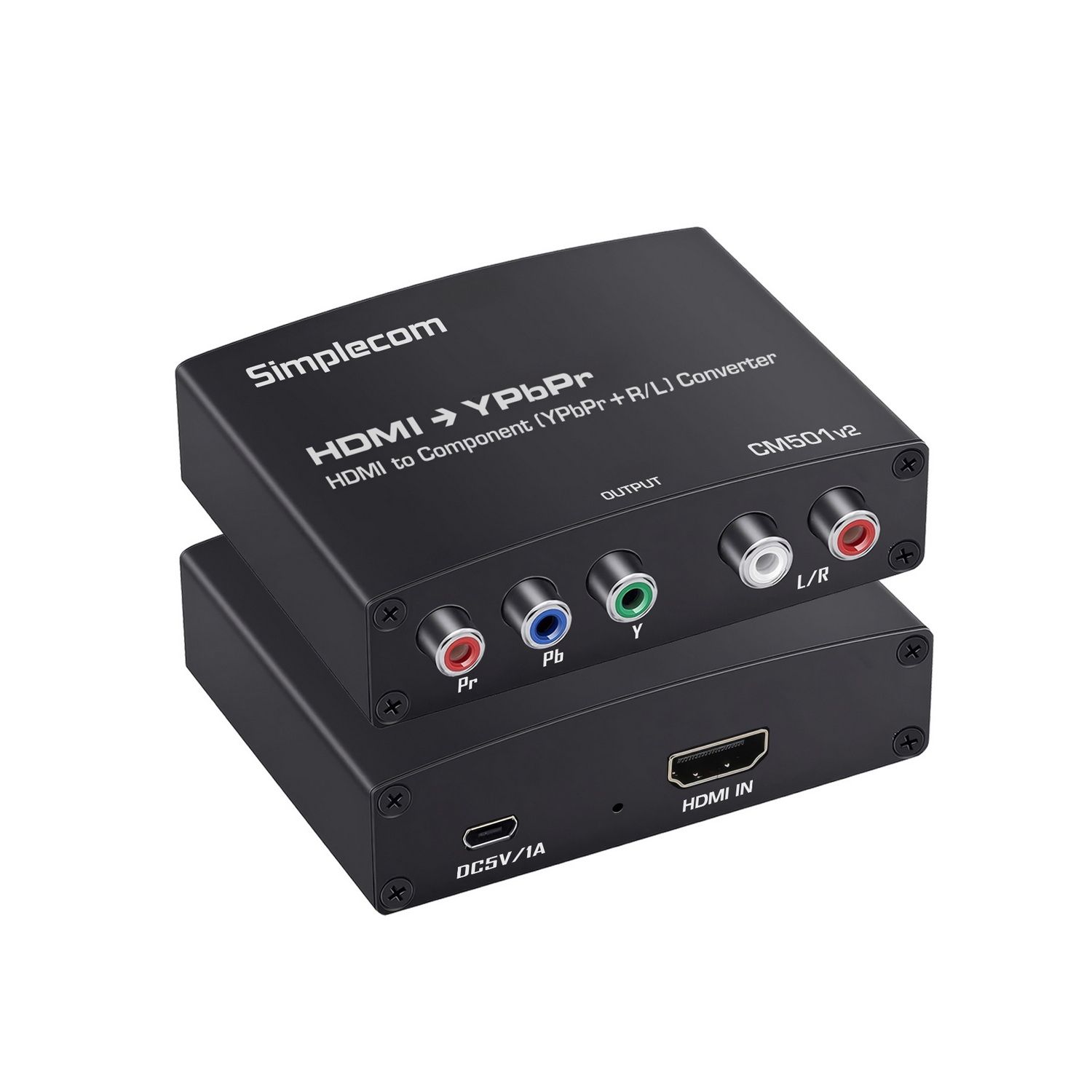 Simplecom CM501v2 HDMI to Component Video (YPbPr) and Audio (L/R) Converter view 2
