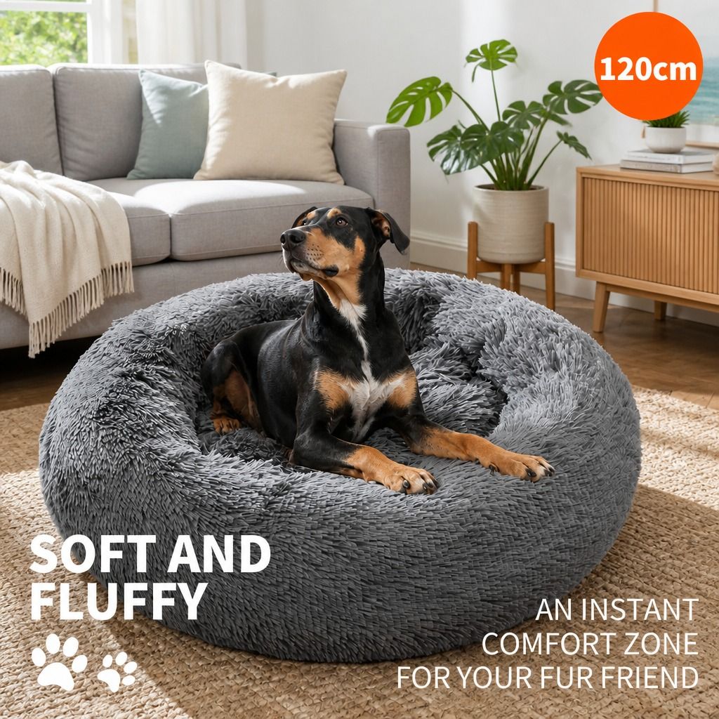 Dog Pet Cat Mat Puppy Warm Soft Cotton Washable Reusable Calming Bed Dark Gray view 2