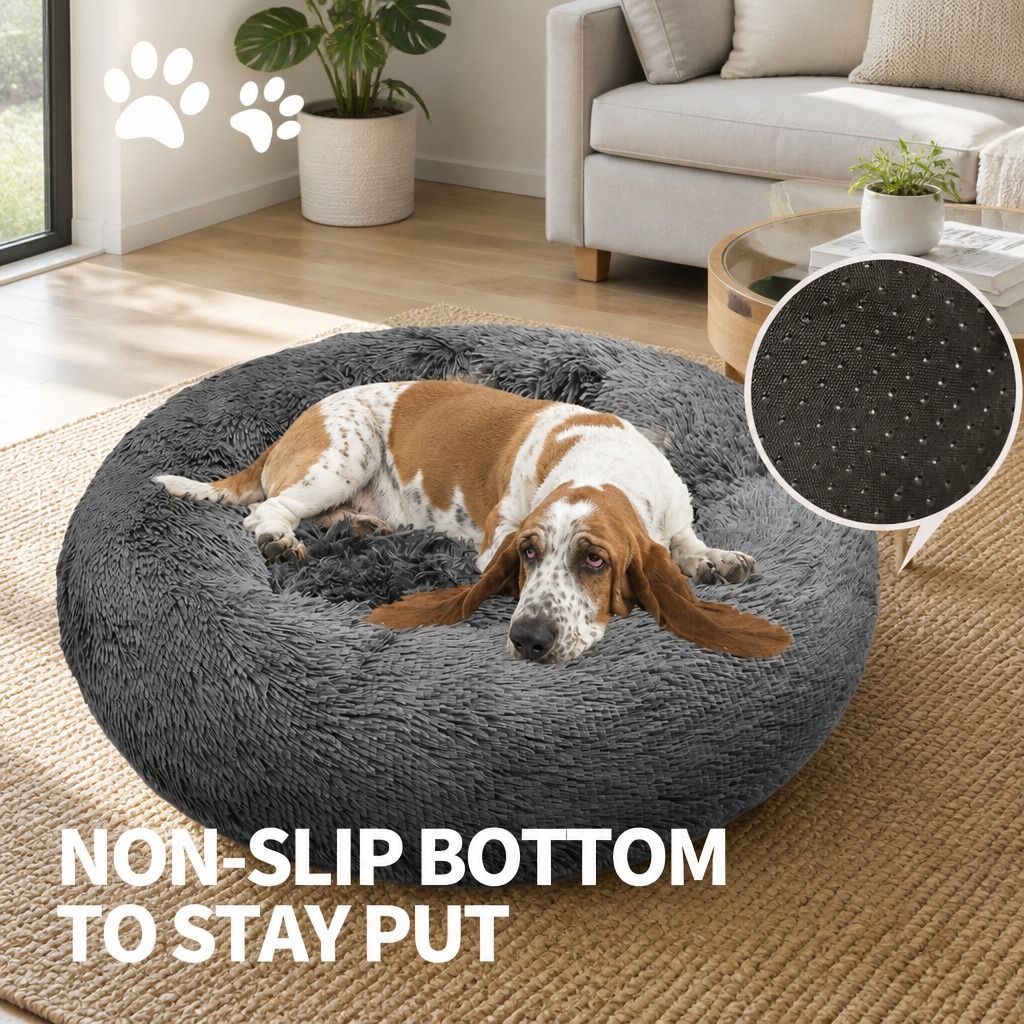 Dog Pet Cat Mat Puppy Warm Soft Cotton Washable Reusable Calming Bed Dark Gray view 9