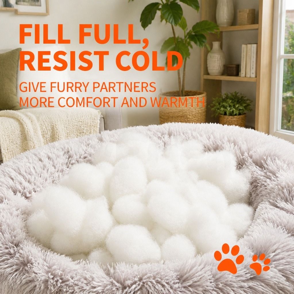 Pet Dog Bedding Warm Plush Round Comfortable Nest Comfy Sleep Kennel XXL view 6