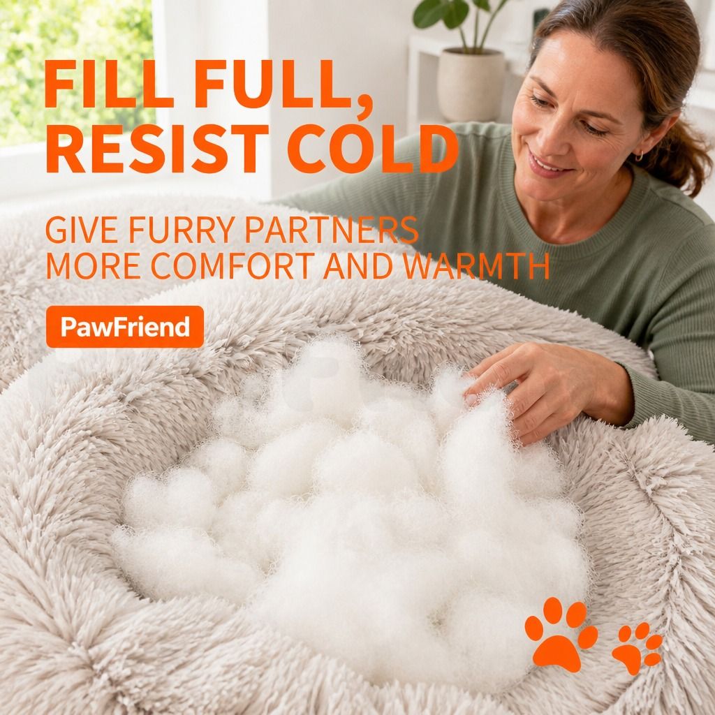 Pet Dog Bedding Warm Plush Round Comfortable Nest Comfy Sleeping kennel Green view 6