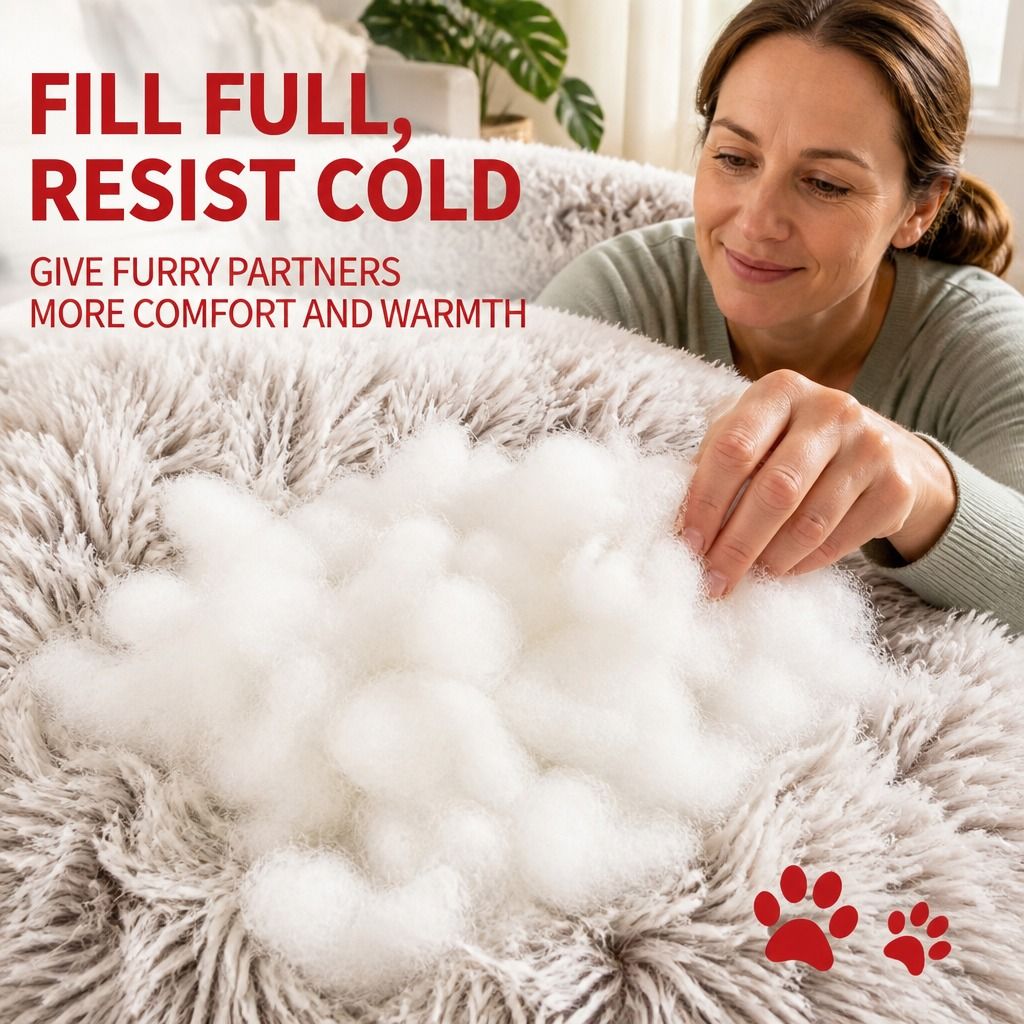 Pet Dog Bedding Warm Plush Round Comfortable Nest Comfy Sleep kennel Green 100cm view 7
