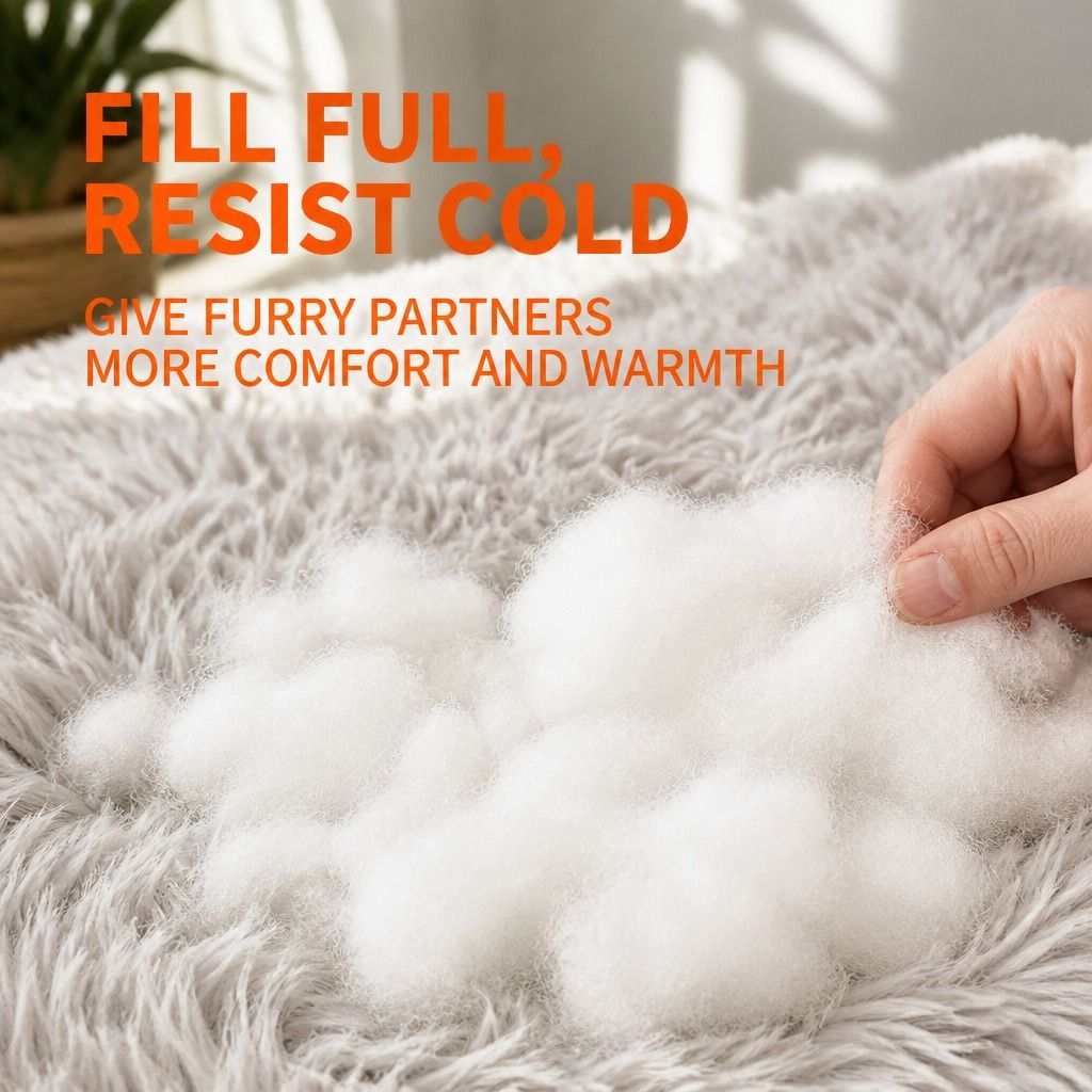 Dog Cat Pet Calming Bed Washable ZIPPER Cover Warm Soft Plush Round Sleeping 100 view 6