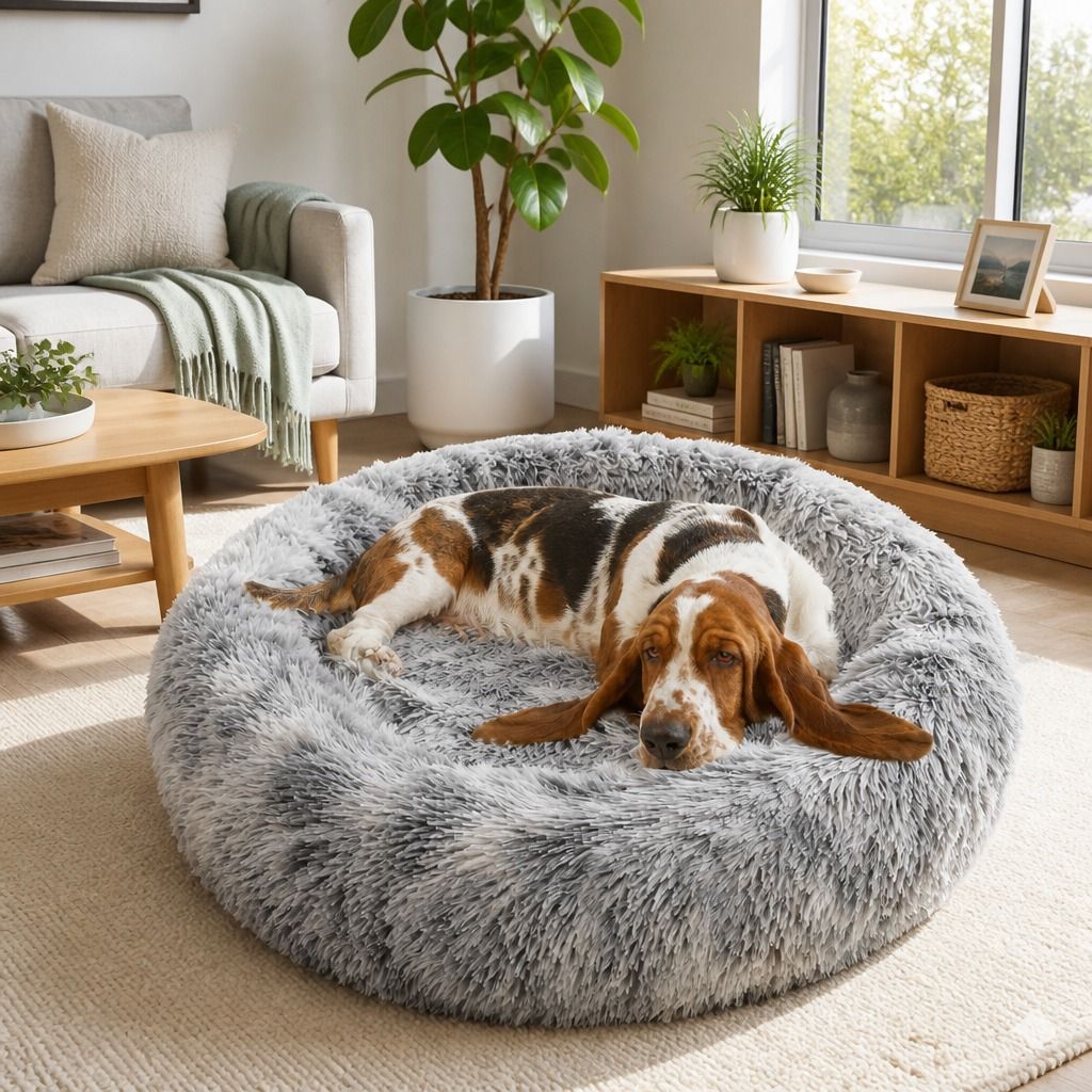 Pet Bed Dog Cat Calming Bed Sleeping Comfy Cave Washable Mat Extra Large 100cm view 11