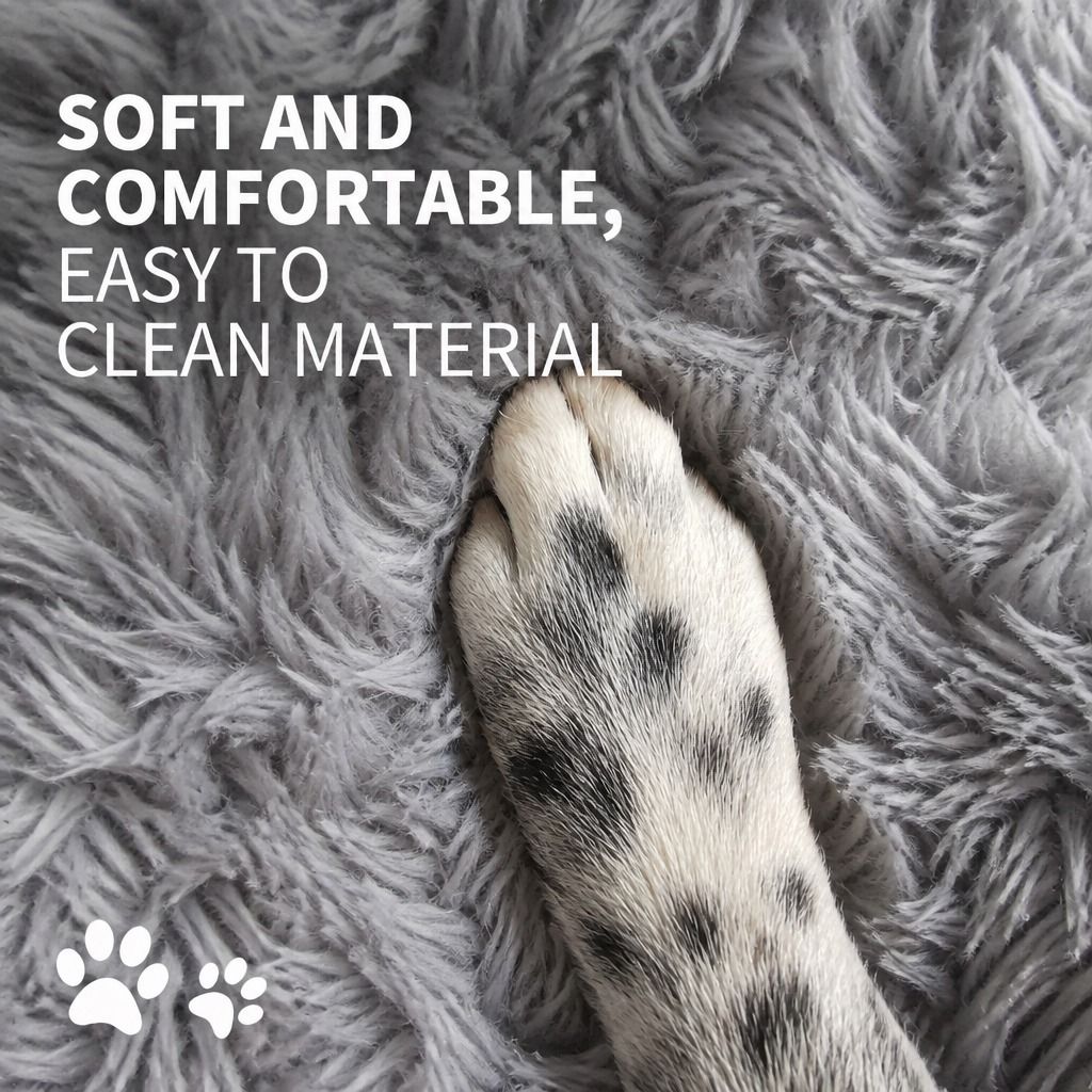 Pet Bed Dog Cat Large Beds Calming Warm Soft Cushion Mattress Plush Comfy 90cm view 6