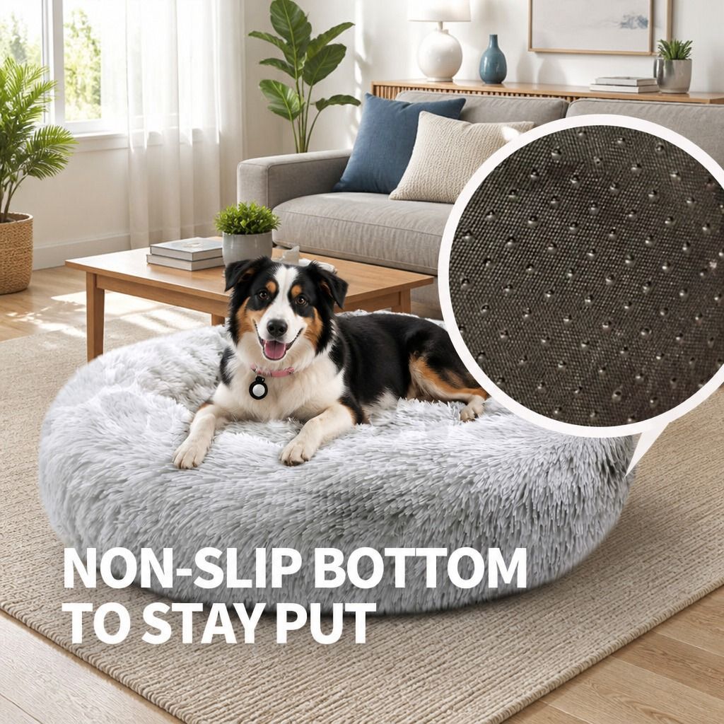 Pet Bed Dog Cat Large Beds Calming Warm Soft Cushion Mattress Plush Comfy 90cm view 9