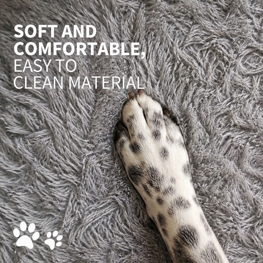Dog Cat Pet Calming Bed Warm Soft Plush Round Nest Comfy Sleeping Washable Zip view 5