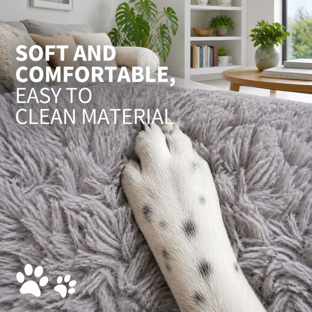 Dog Cat Pet Calming Bed Washable ZIPPER Cover Warm Soft Plush Round Sleeping 120cm view 5