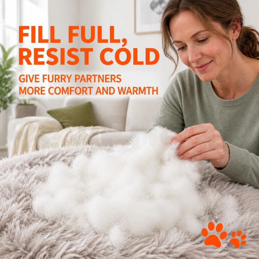 Dog Cat Pet Calming Bed Warm Soft Plush Round Nest Comfy Sleeping Cave MEL 120cm view 6